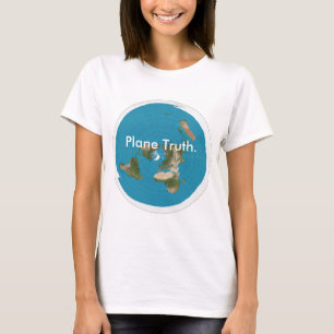 Camiseta "T-shirt da verdade plana" para mulheres