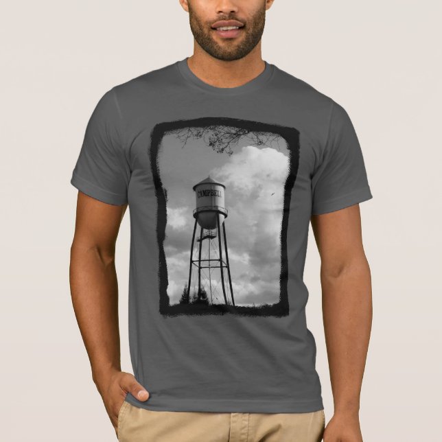 Camiseta T-Shirt de Campbell CA Water Tower (Frente)