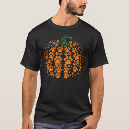 Camiseta T-shirt de Pata de Abóbora de Halloween