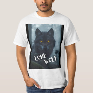 Camiseta T-shirt(design de lobo solitário)