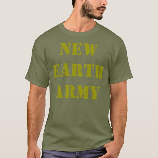Camiseta "T-shirt do exército novo da terra" (Frente)