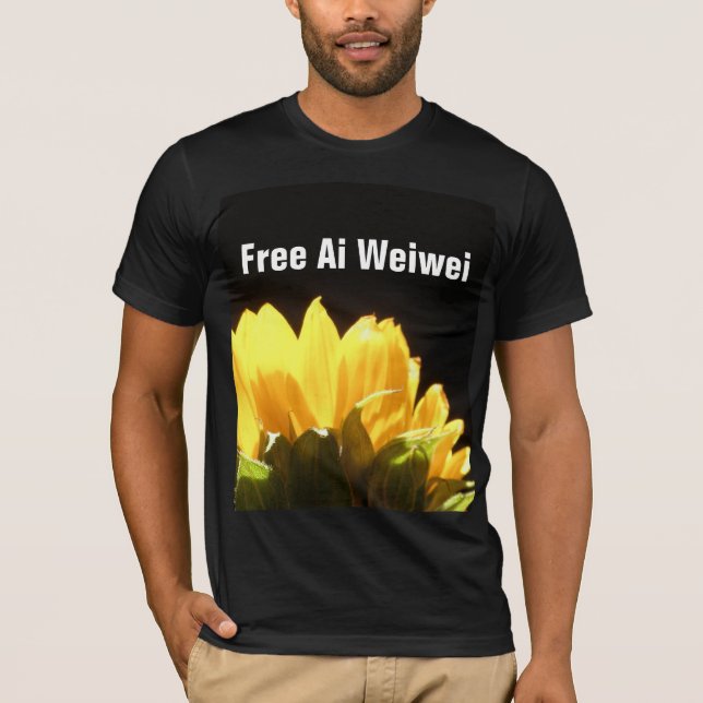 Camiseta "T-shirt do girassol do Ai Weiwei livre" (Frente)