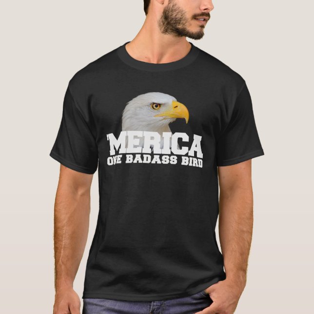 Camiseta 'T-shirt do pássaro de MERICA um Badass (Frente)