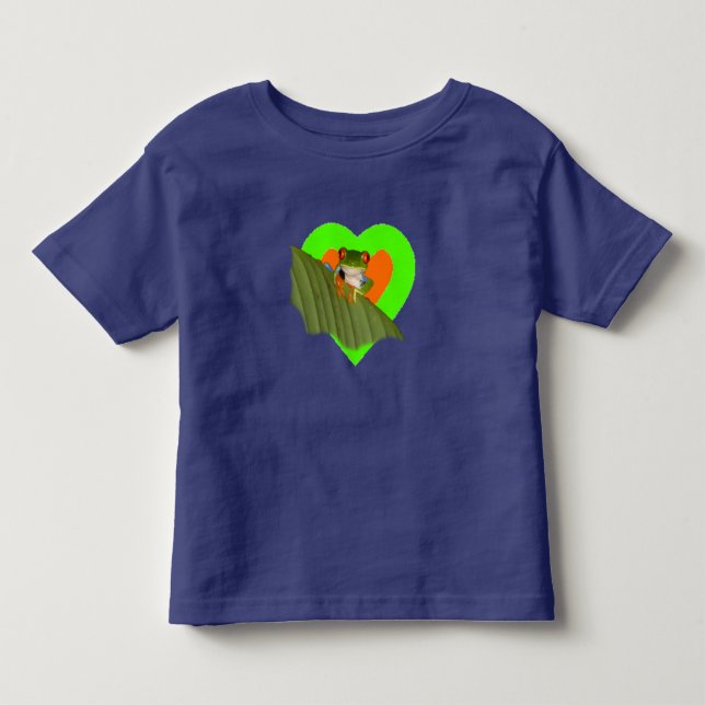 Camiseta T-shirt do Sapo Toddler de olhos vermelho (Frente)