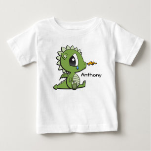 Camiseta T-Shirt/Dragão de Bebê Fine Jersey Personalizado