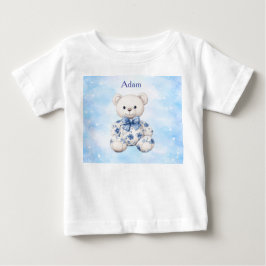 Camiseta T-Shirt-Editable Blue Chinoserie  Baby Shower 