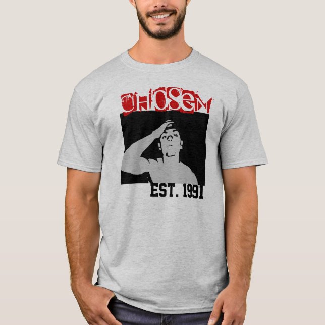 Camiseta "T-shirt escolhido do esquema do lobo cinzento" (Frente)