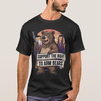 Camiseta T-Shirt, eu suto o direito de armar ursos
