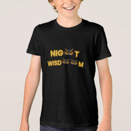 Camiseta T-Shirt“Golden Owl Icon – Minimal Night Wisdom 