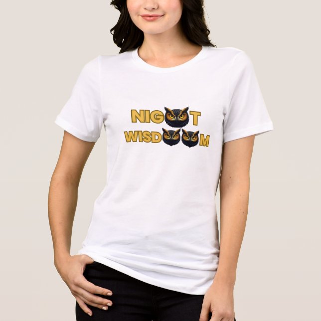 Camiseta T-Shirt“Golden Owl Icon – Minimal Night Wisdom  (Frente)