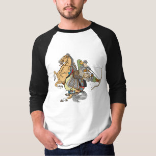 Camiseta T-Shirt, guerreiro mongol medieval