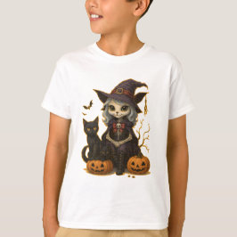 Camiseta (T-shirt) Infantil Bruxa dos Gatos