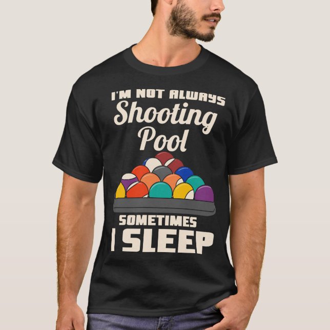Camiseta T- Shirt Jogando Piscina Billiard T- Shirt (Frente)