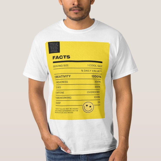 Camiseta "T-Shirt Legal Fatos De Cara: Descubra T Fascinant (Frente)