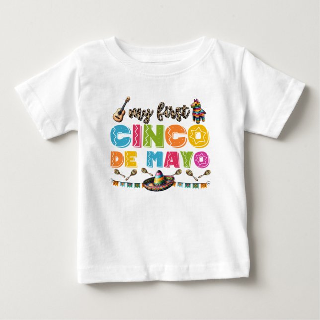 Camiseta T-Shirt-My First Cinco de Mayo Baby  (Frente)