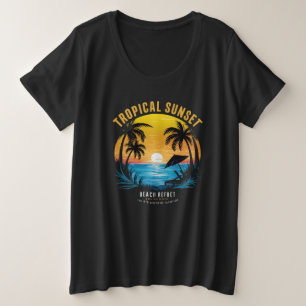 Camiseta T-Shirt-Palm Trees De Praia Guarda-Chuva