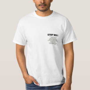 Camiseta T-shirt-PARE A GUERRA pequeno