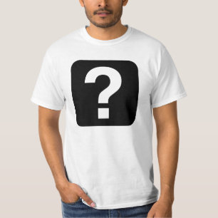 Camiseta T-shirt, ponto de interrogação no quadrado