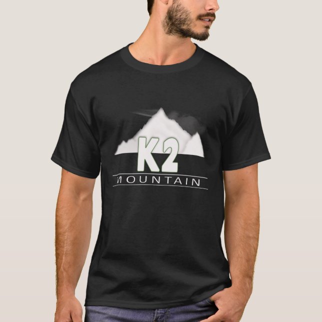 Camiseta T Shirt Preto da Montanha K2 (Frente)