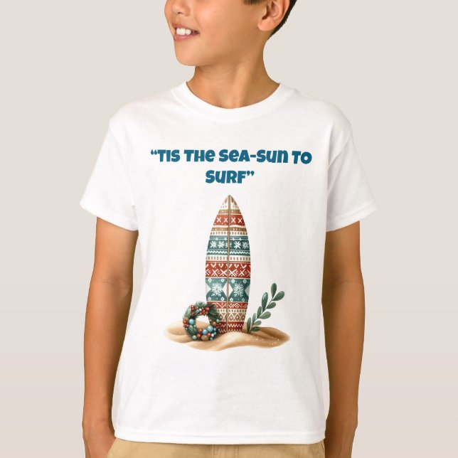 Camiseta T-Shirt-Tropical Christmas Family T Shirt (Frente)