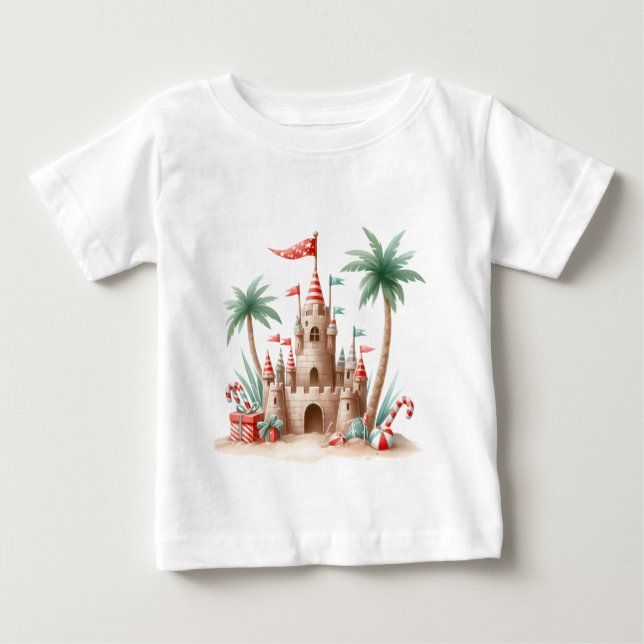 Camiseta T-Shirt-Tropical Christmas Family T Shirt (Frente)
