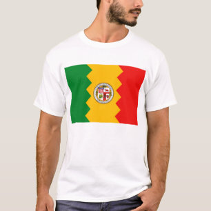 Camiseta T Shirt with Flag of Los Angeles, Califórnia, EUA