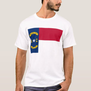Camiseta T Shirt with Flag of North Carolina State USA