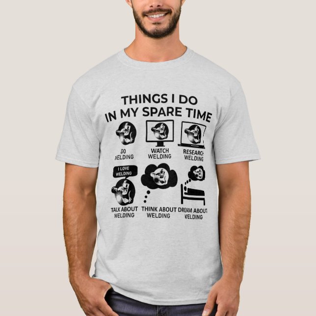 Camiseta T-ShirtCoisas Que Faço No Meu Tempo Livre - Soldad (Frente)