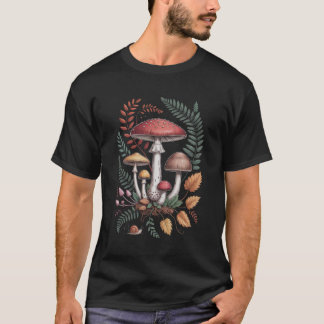 Camiseta T-ShirtCottagecore Autumn Woodland Mushrooms and S