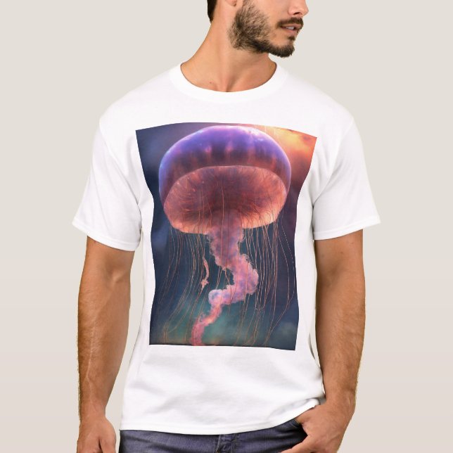 Camiseta "T-Shirts de águas-vivas em mesmerização - Mergulh (Frente)