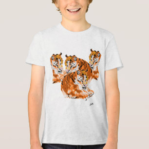 Camiseta T-Shirts: Família de tigres