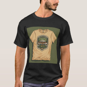Camiseta T shirts pretas com a ilustração de Vetor d
