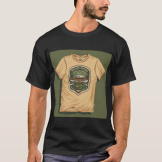 Camiseta T shirts pretas com a ilustração de Vetor d