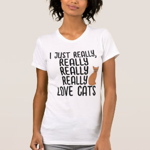 Camiseta T-Shirts, REALMENTE AMANTES GATOS