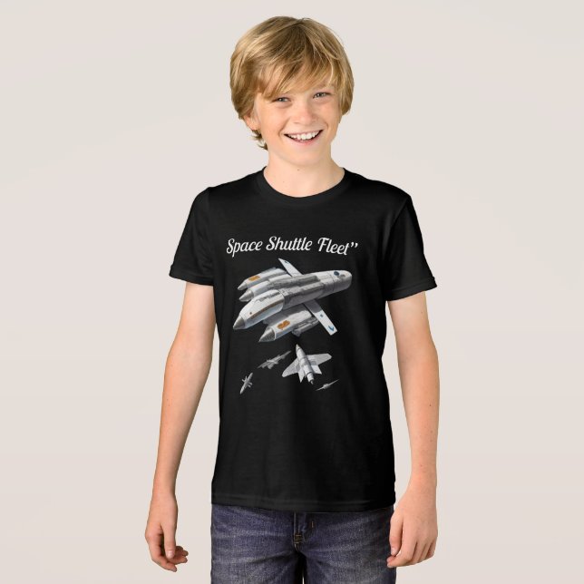 Camiseta T-ShirtSpace Shuttle Frota" (Frente Completa)