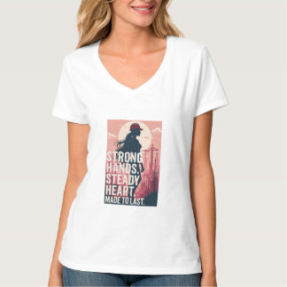 Camiseta T-ShirtStrong Female Construction Worker Poster
