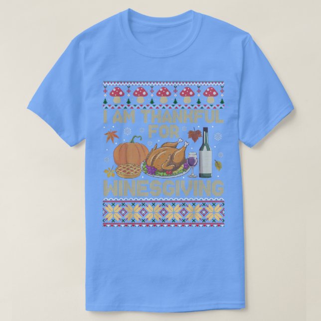 Camiseta T-Suéter de Natal Útil para a Ação de Graças (Frente do Design)