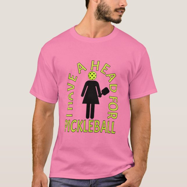 Camiseta T-T- Mulheres Engraçadas Pickleball (Frente)