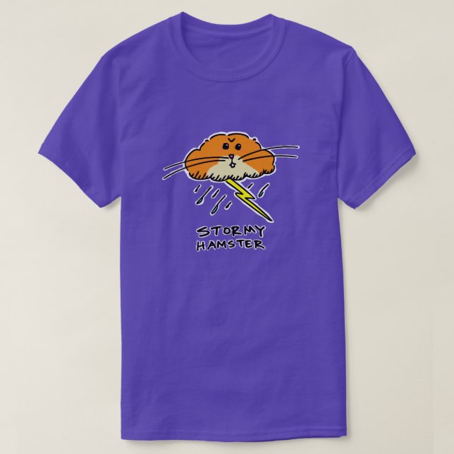 Camiseta T tormentoso do hamster (Frente do Design)
