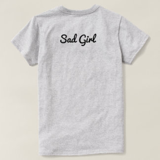 Camiseta T triste da menina