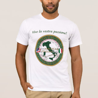 Camiseta T unisex da qualidade do blogue Americano-Italiano
