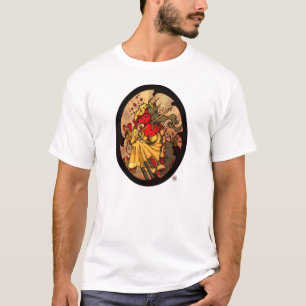 Camiseta T vermelho da rainha