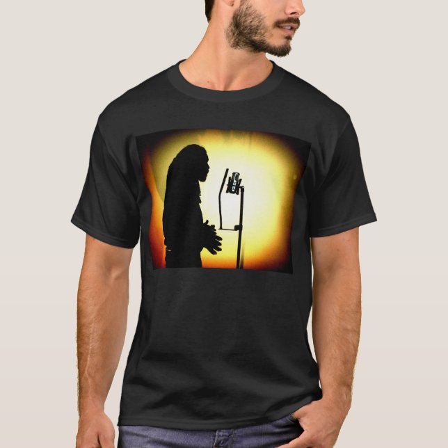 Camiseta T vocal da silhueta da cabine do Emcee da (Frente)
