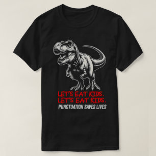 Camiseta TA46-Engraçado Parar De Comer Crianças Pontuação S