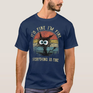 Camiseta tá tudo bem estou bem tudo está bem gato engraçado