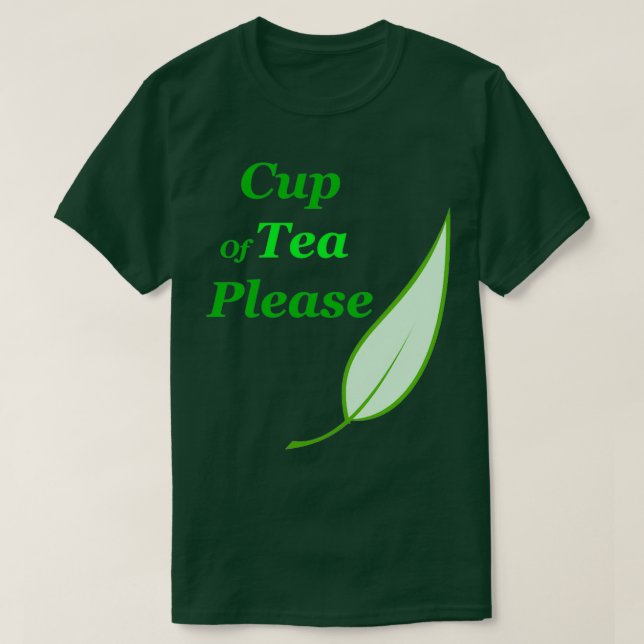 Camiseta Taa Time Cup, Chá, Por Favor (Frente do Design)