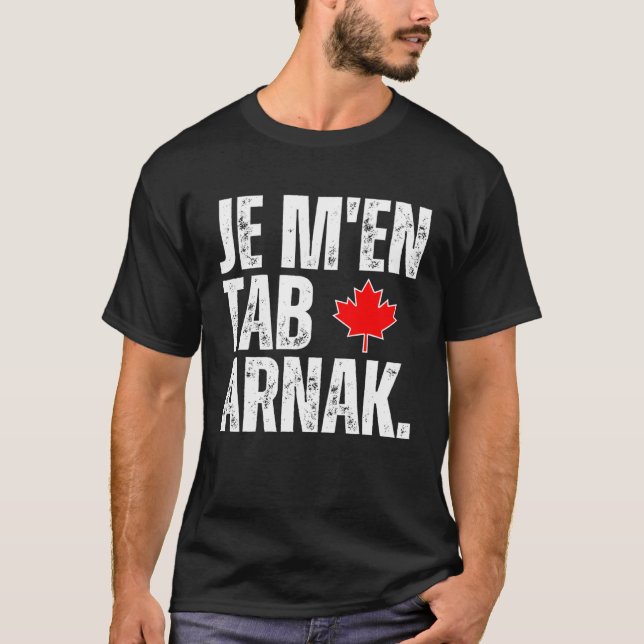 Camiseta Tabarnak French Canadian Language Flag Canada Mape (Frente)