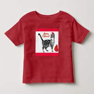 Camiseta Tabby Cat Feliz Natal Catsmus Red Enny Cats
