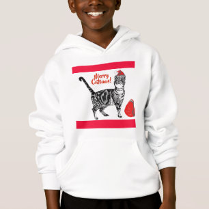 Camiseta Tabby Cat Feliz Natal Catsmus Red Funny Cats H