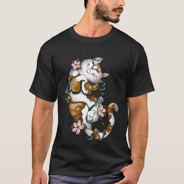 Camiseta Tabby Cat Girl (Frente)